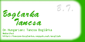 boglarka tancsa business card